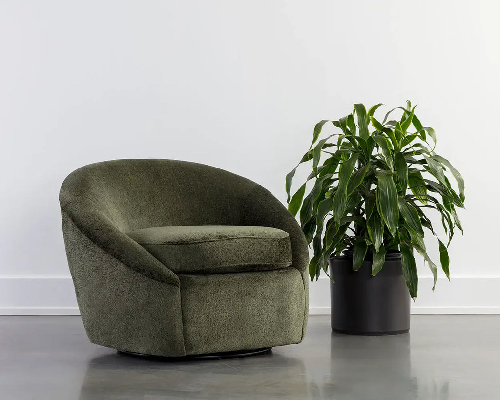 Sunpan Bliss Swivel Lounge Chair Bergen Olive 111410