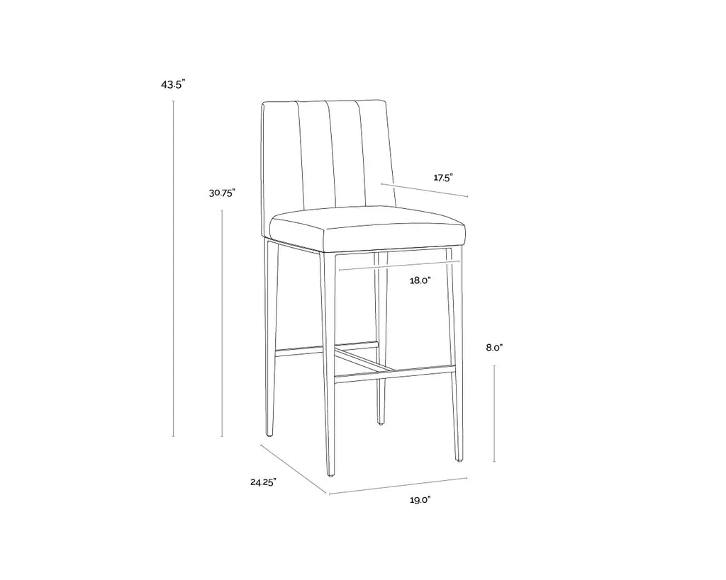 SUNPAN WILBUR COUNTER STOOL COGNAC 111431
