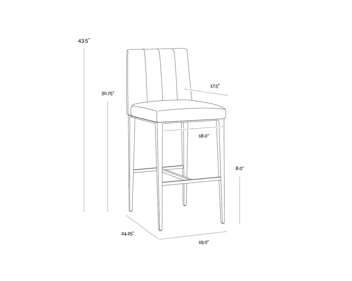 SUNPAN WILBUR COUNTER STOOL COGNAC 111431