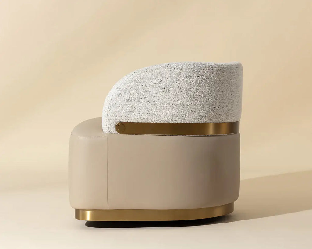 SUNPAN BRINDA SWIVEL LOUNGE CHAIR -  NAPA BEIGE / HAILEY MOON 111446