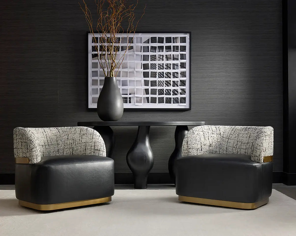 SUNPAN BRINDA SWIVEL LOUNGE CHAIR - BRAVO BLACK 111447