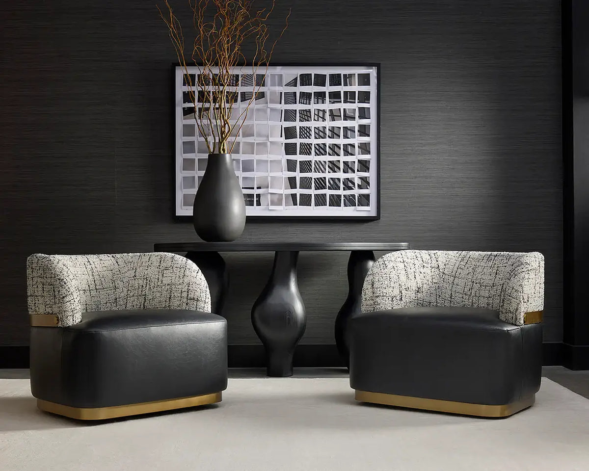 SUNPAN BRINDA SWIVEL LOUNGE CHAIR - BRAVO BLACK 111447