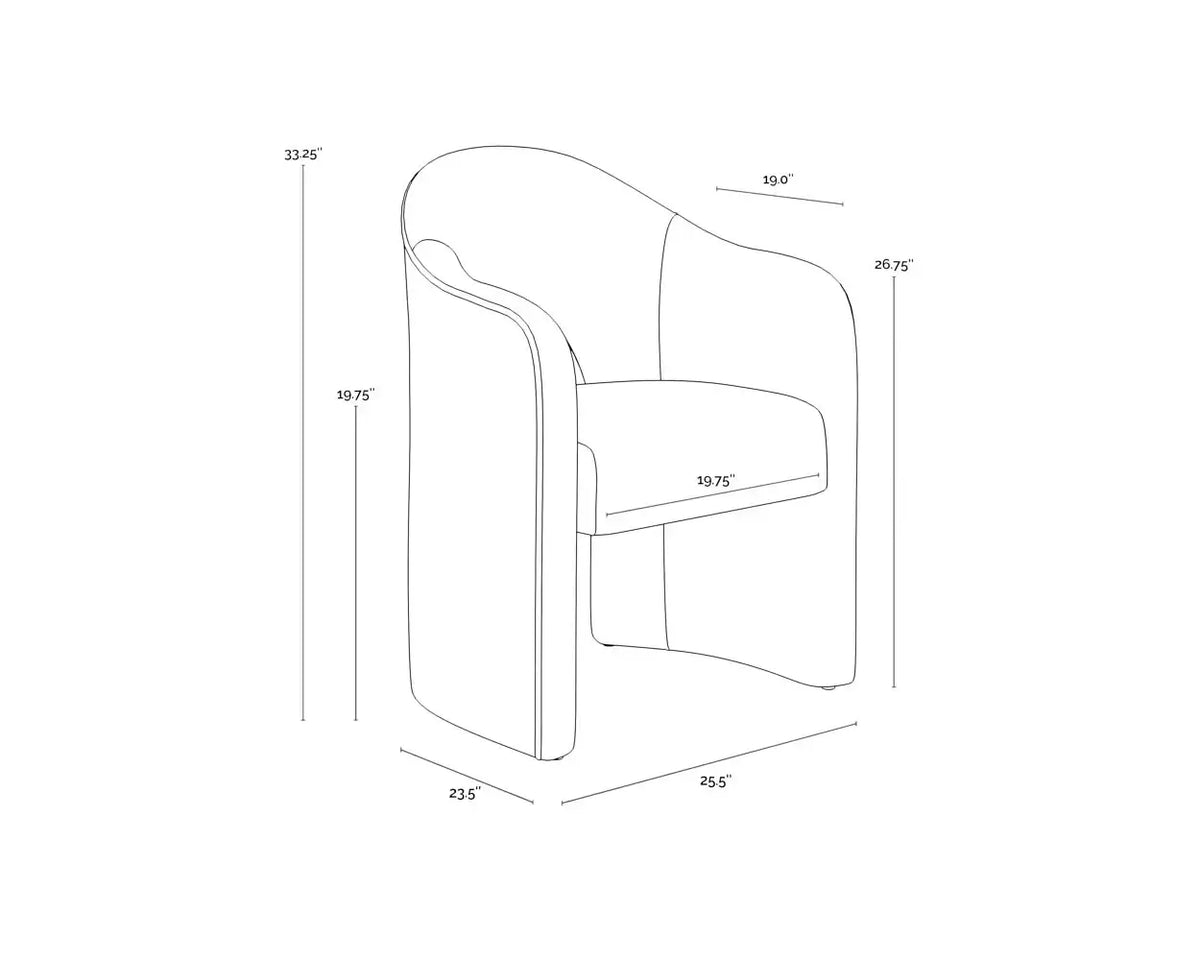 SUNPAN ANAYA DINING ARMCHAIR ALTRO CAPPUCCINO 111485