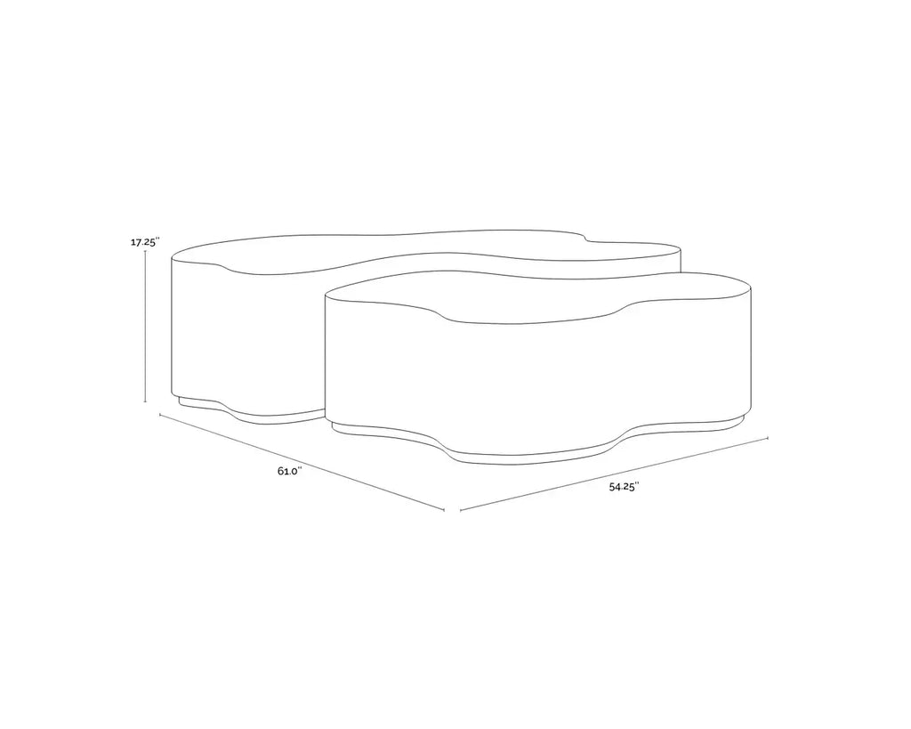SUNPAN BOISE NESTING COFFEE TABLES SET OF TWO 111513