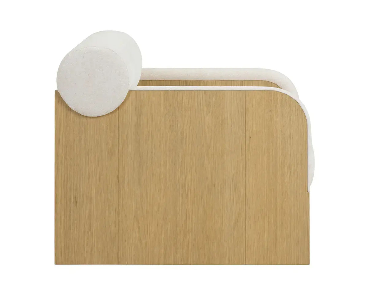 SUNPAN COBURN LOUNGE CHAIR - RUSTIC OAK - ECLIPSE WHITE 111514
