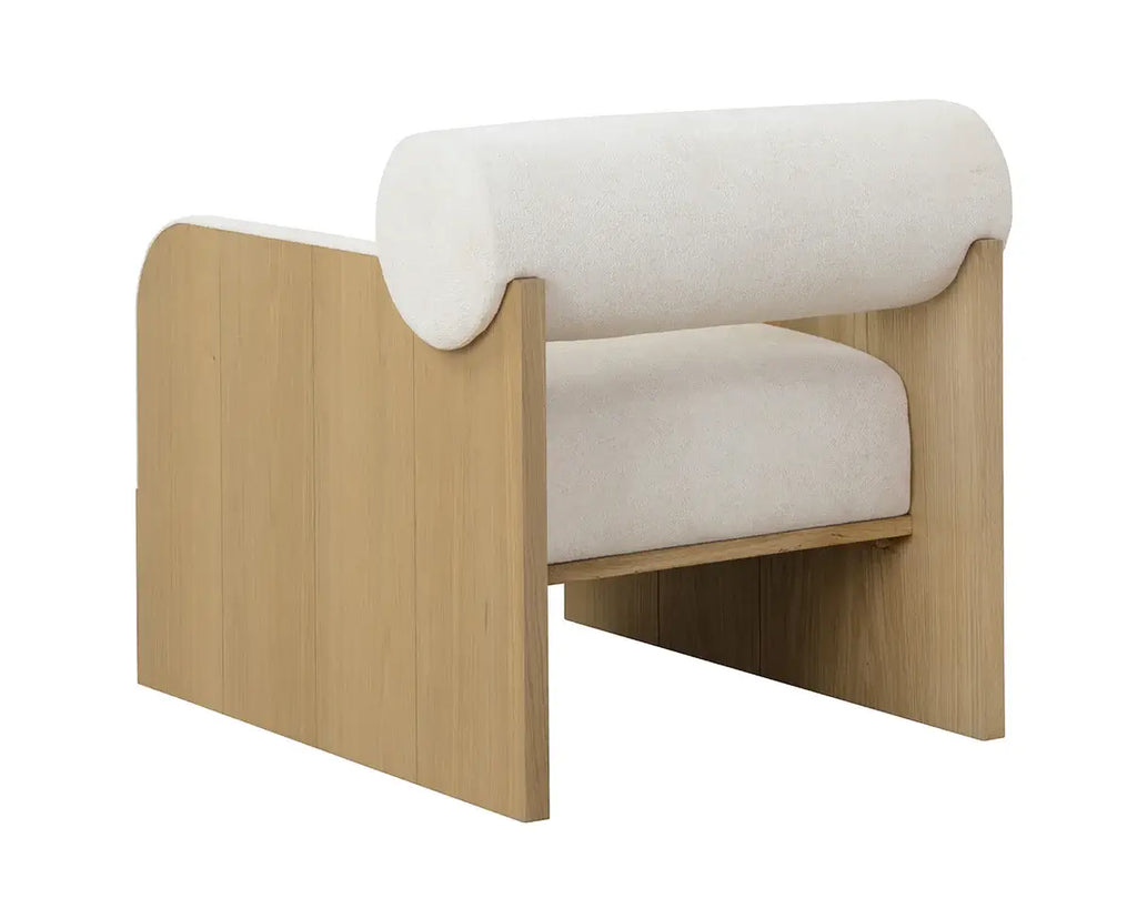 SUNPAN COBURN LOUNGE CHAIR - RUSTIC OAK - ECLIPSE WHITE 111514