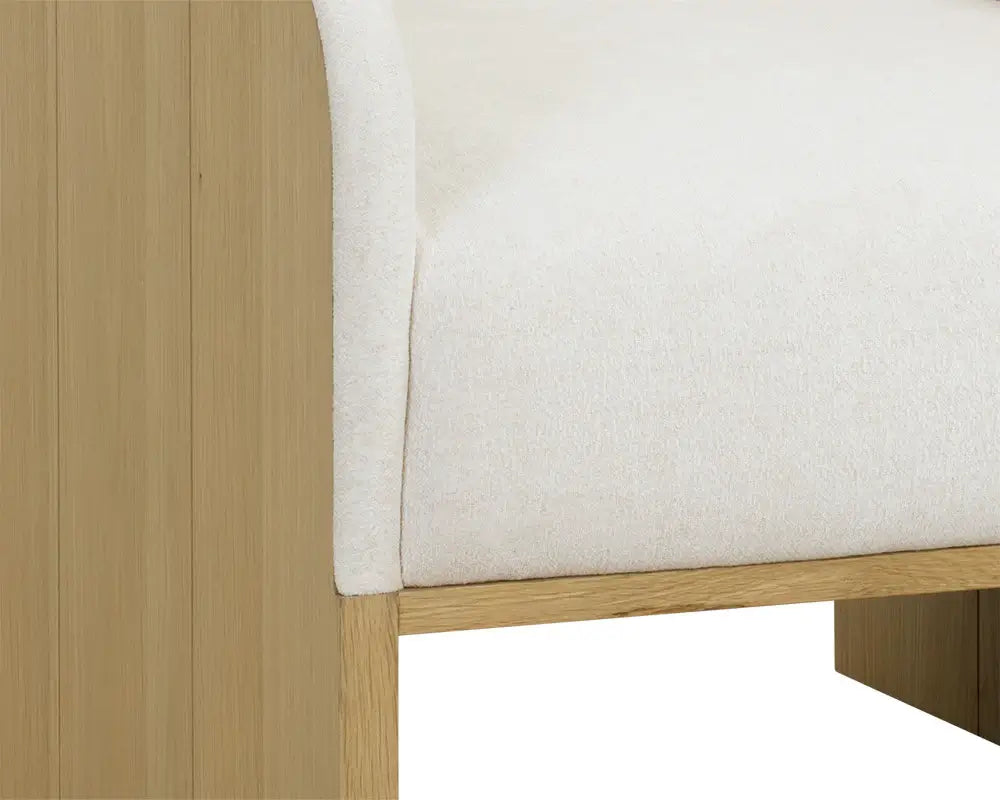 SUNPAN COBURN LOUNGE CHAIR - RUSTIC OAK - ECLIPSE WHITE 111514
