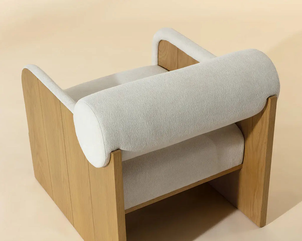 SUNPAN COBURN LOUNGE CHAIR - RUSTIC OAK - ECLIPSE WHITE 111514