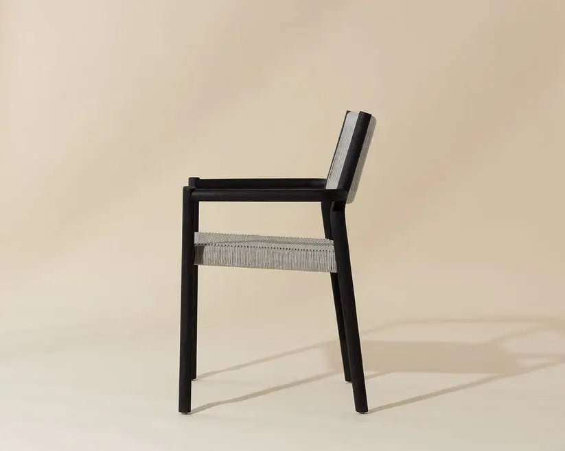 SUNPAN KAVALA STACKABLE DINING ARMCHAIR CHARCOAL SET OF TWO 111559
