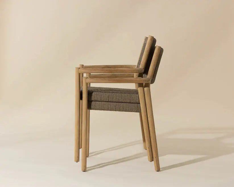 SUNPAN KAVALA STACKABLE DINING ARMCHAIR NATURAL SET OF TWO 111560