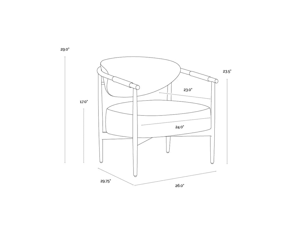 SUNPAN HELOISE LOUNGE CHAIR MILIKEN COGNAC 112062