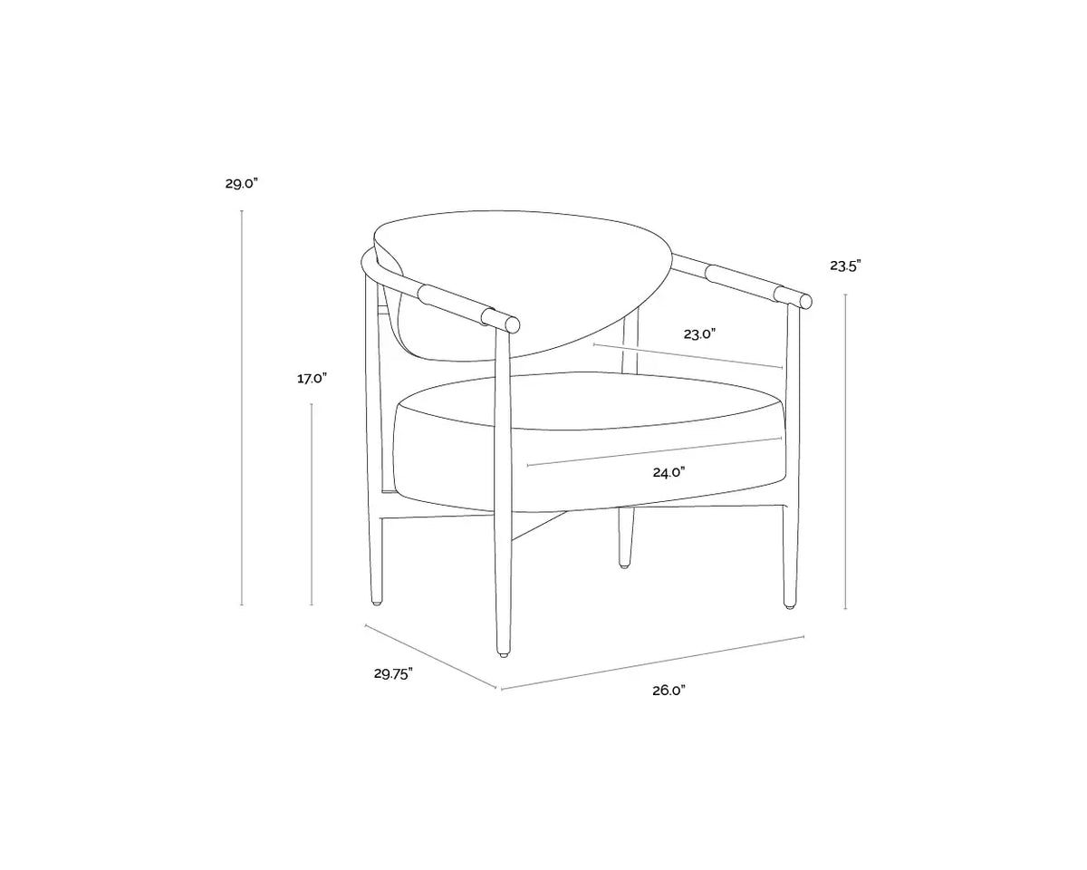 SUNPAN HELOISE LOUNGE CHAIR MILIKEN COGNAC 112062