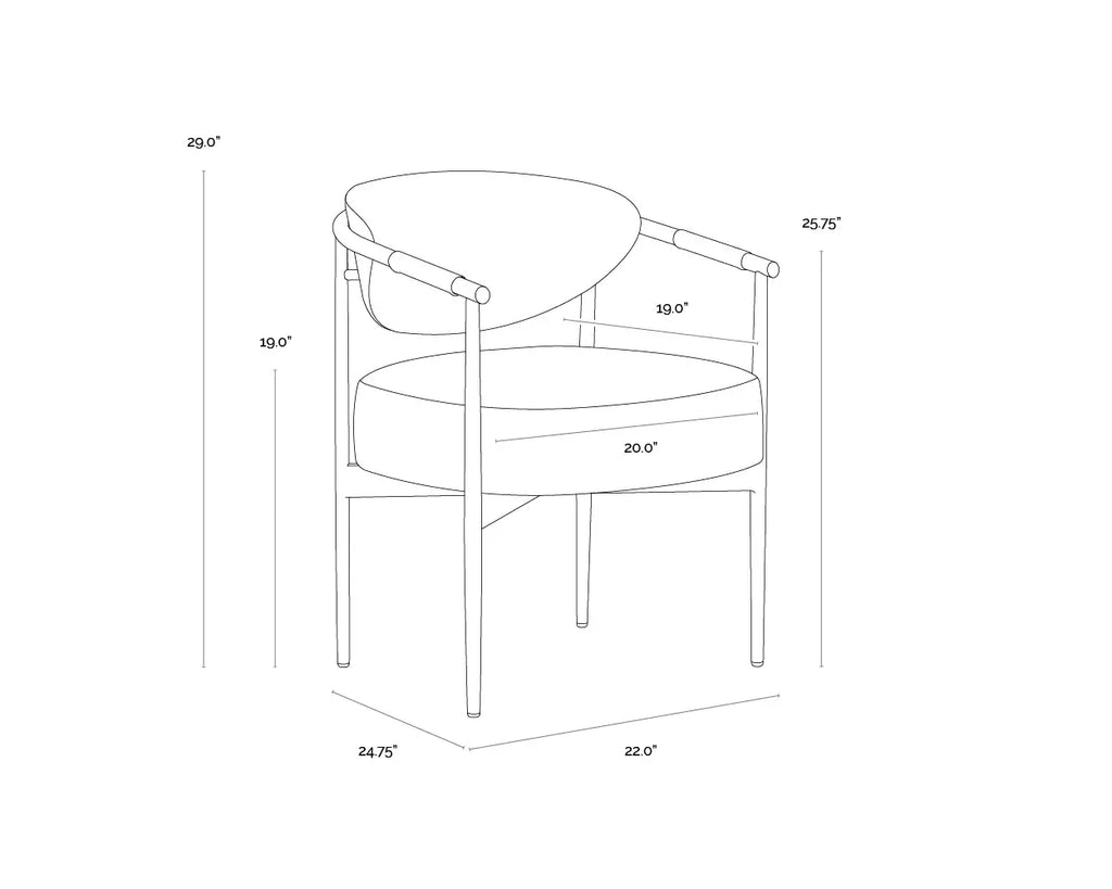 SUNPAN HELOISE DINING ARMCHAIR  IVANHOE PINE 112660