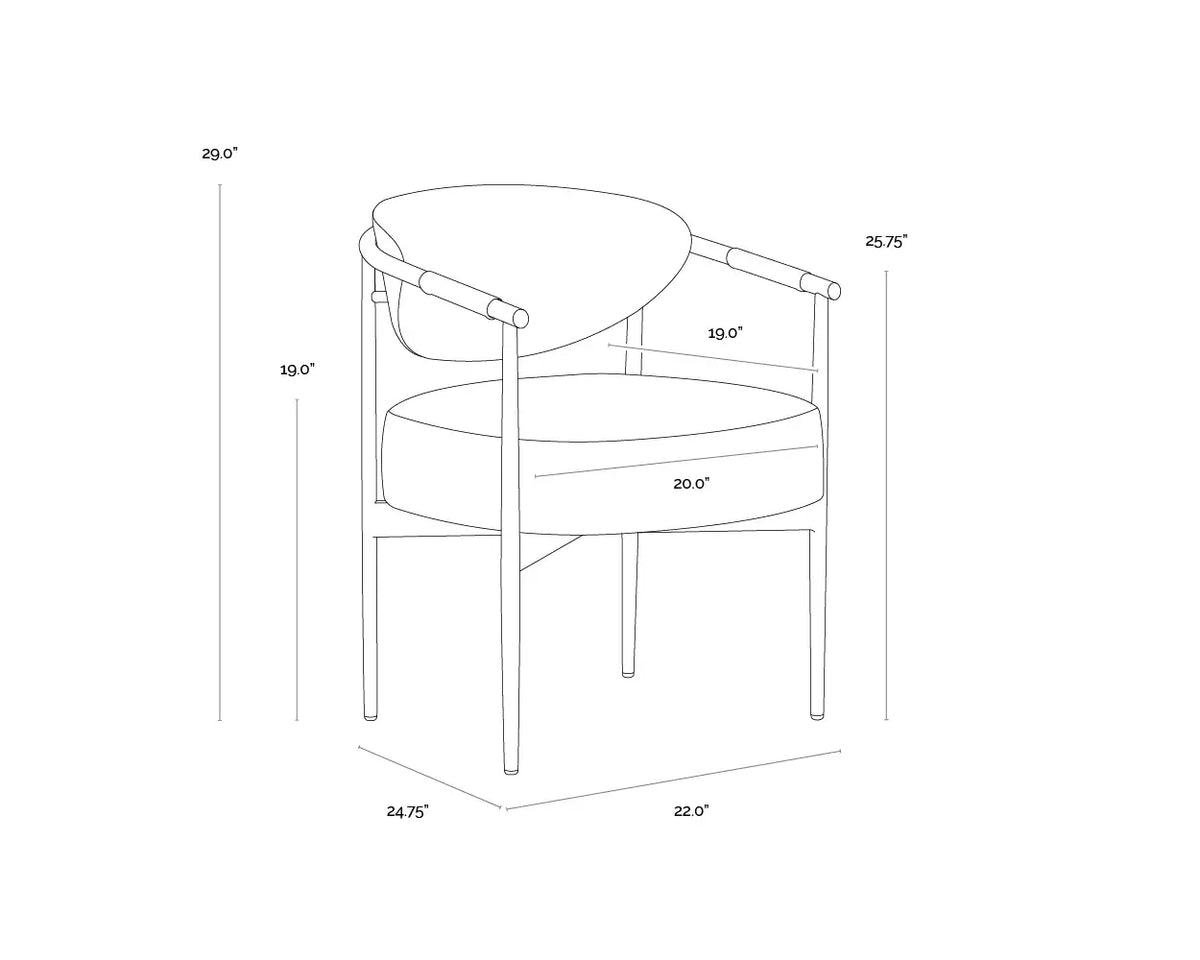 SUNPAN HELOISE DINING ARMCHAIR  IVANHOE PINE 112660