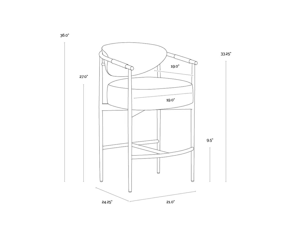 SUNPAN HELOISE COUNTER STOOL BRAVO BLACK 111935