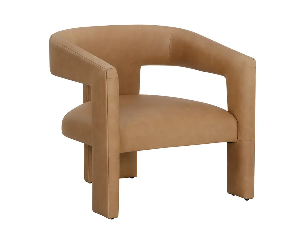 SUNPAN COBOURG LOUNGE CHAIR - LUDLOW SESAME LEATHER 111587
