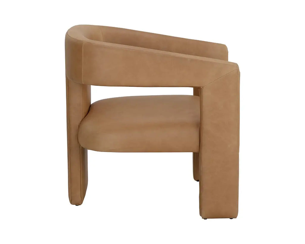 SUNPAN COBOURG LOUNGE CHAIR - LUDLOW SESAME LEATHER 111587