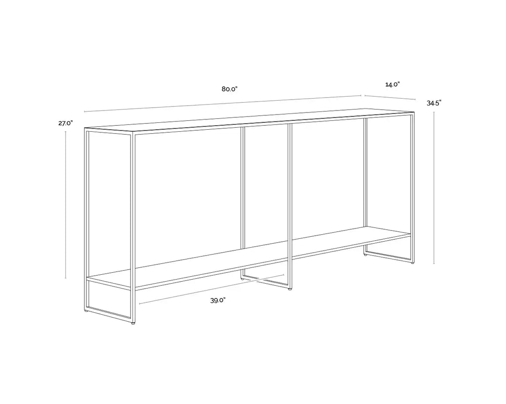 SUNPAN EIFFEL CONSOLE TABLE ANTIQUE BRASS 111604