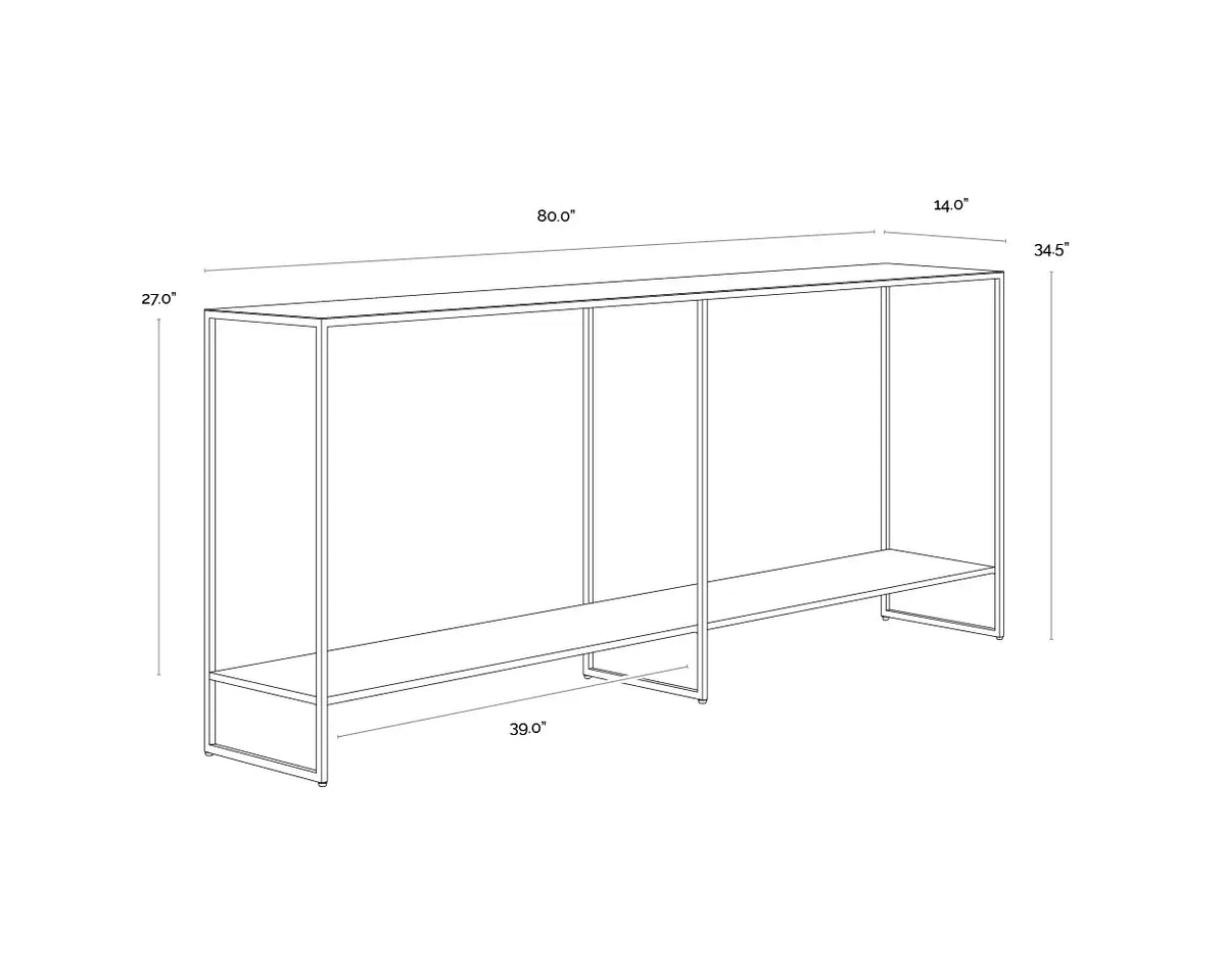SUNPAN EIFFEL CONSOLE TABLE BLACK 111603