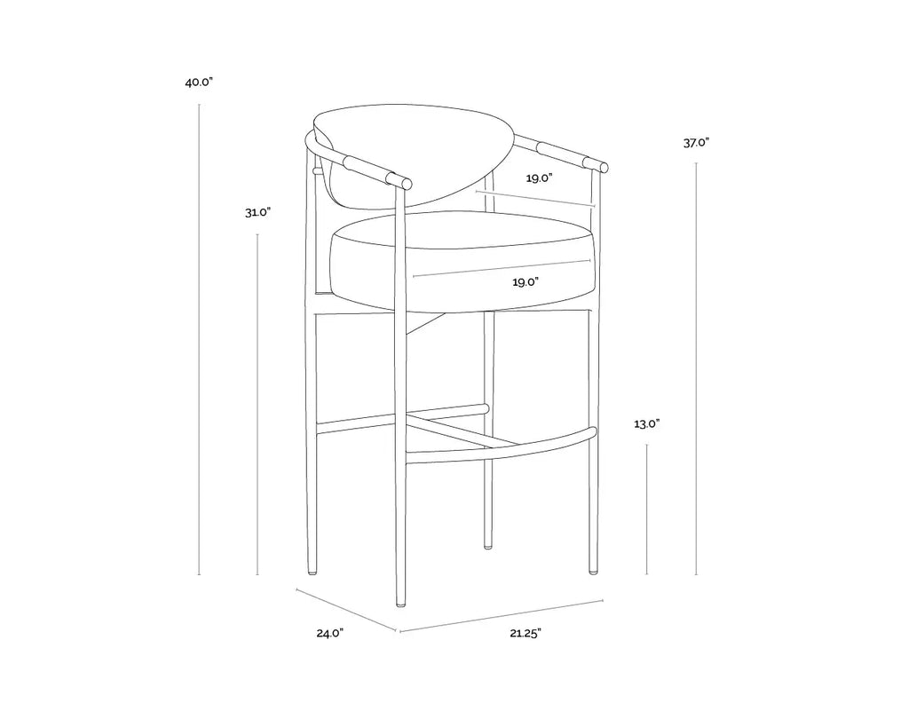 SUNPAN  HELOISE BARSTOOL - IVANHOE PINE 112662