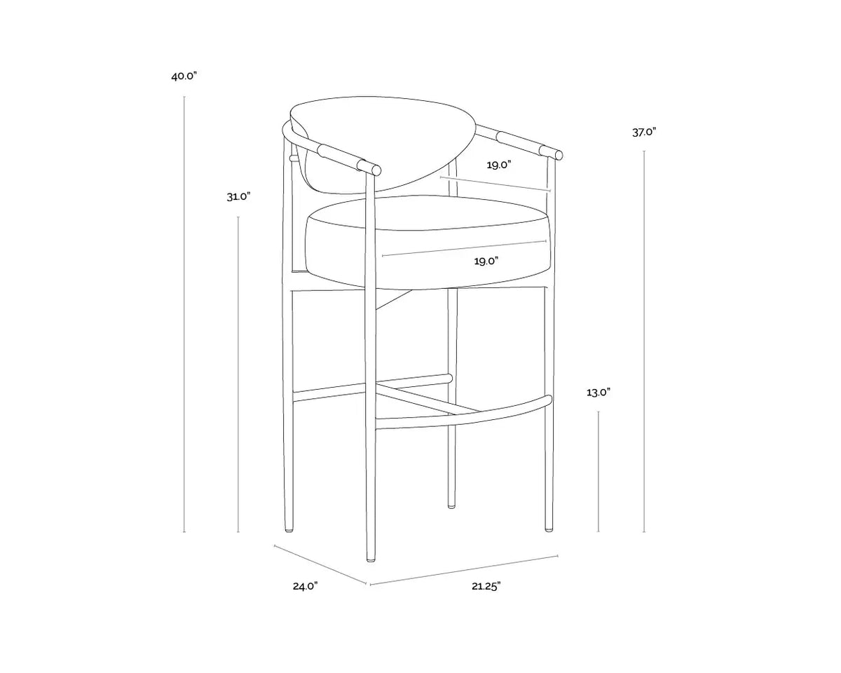 SUNPAN  HELOISE BARSTOOL - IVANHOE PINE 112662