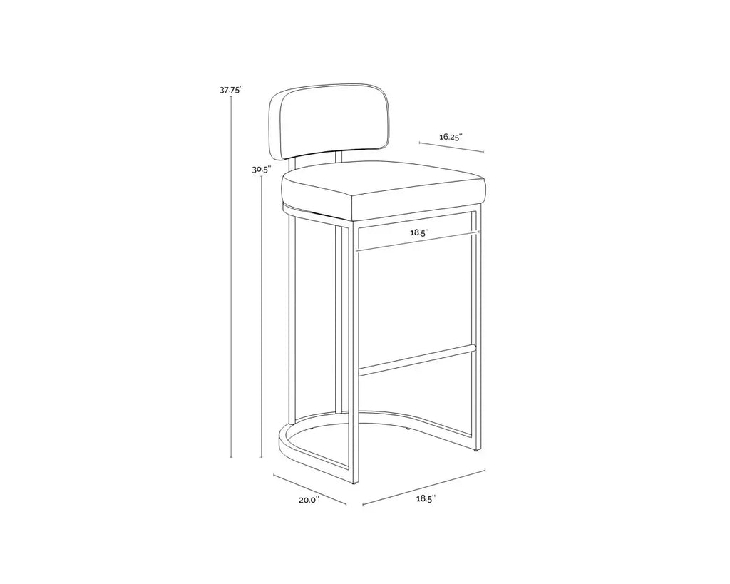 SUNPAN LARISSA BARSTOOL NAPA COGNAC 111646