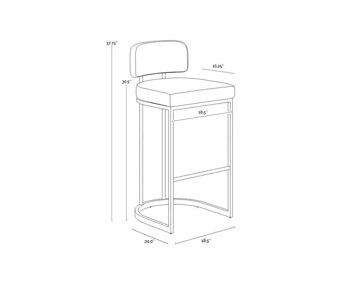 SUNPAN LARISSA BARSTOOL BRAVO BLACK 112425