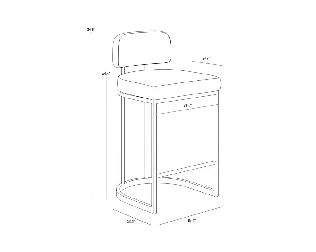 SUNPAN LARISSA COUNTER STOOL NAPA COGNAC 111647