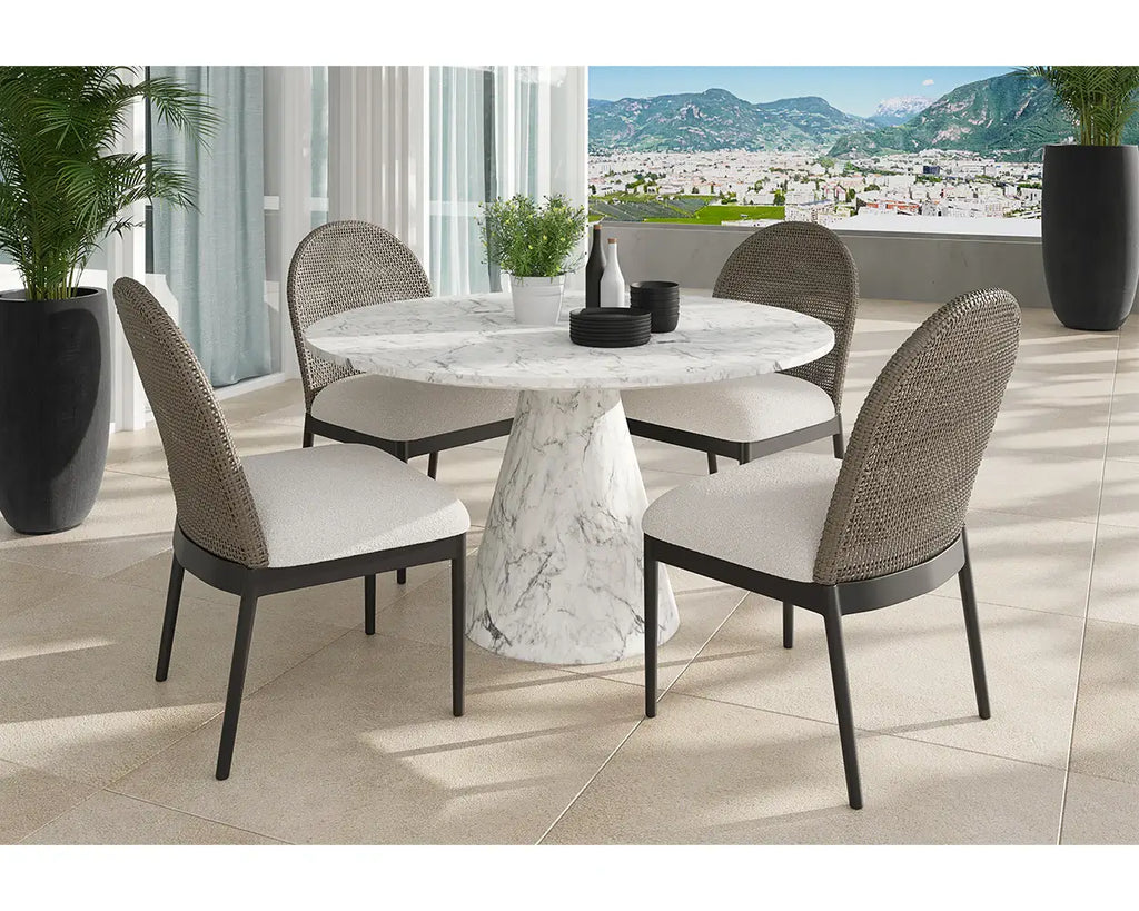 SUNPAN CALANDRI DINING CHAIR BLACK SET OF TWO 111684