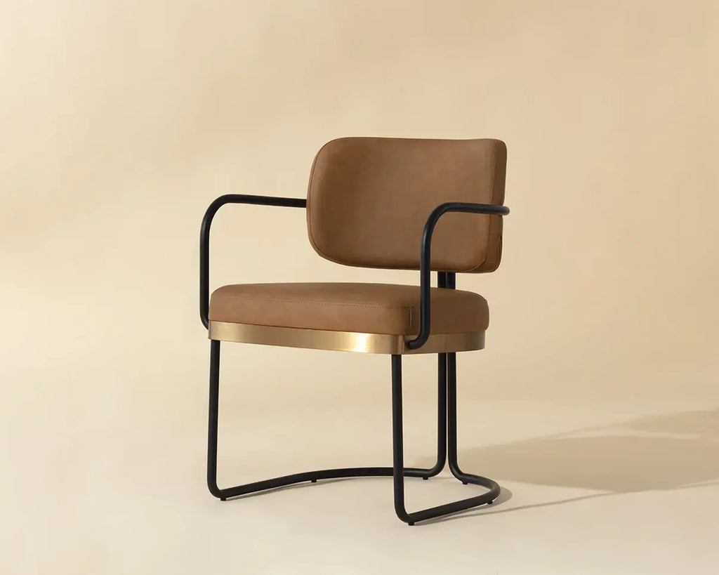 SUNPAN  JALEN DINING ARMCHAIR - MILLIKEN COGNAC 111699