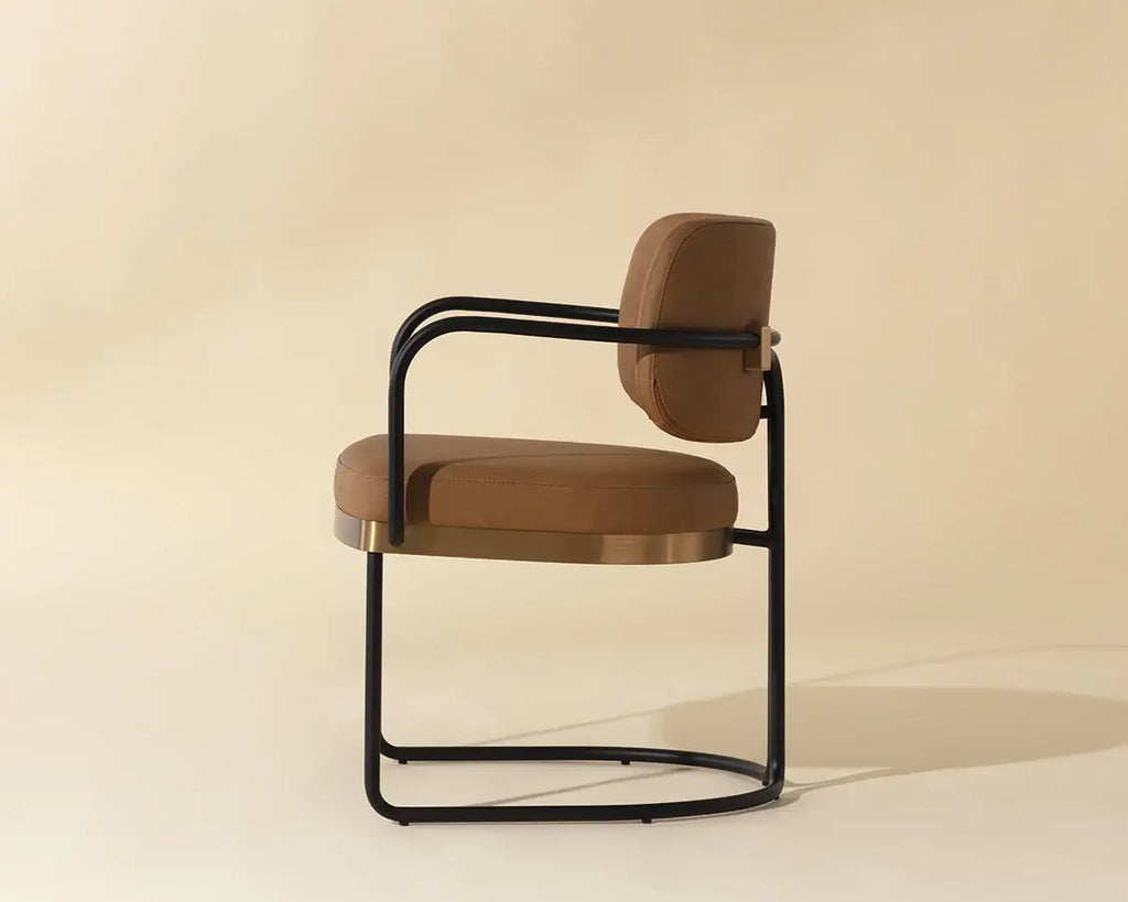 SUNPAN  JALEN DINING ARMCHAIR - MILLIKEN COGNAC 111699