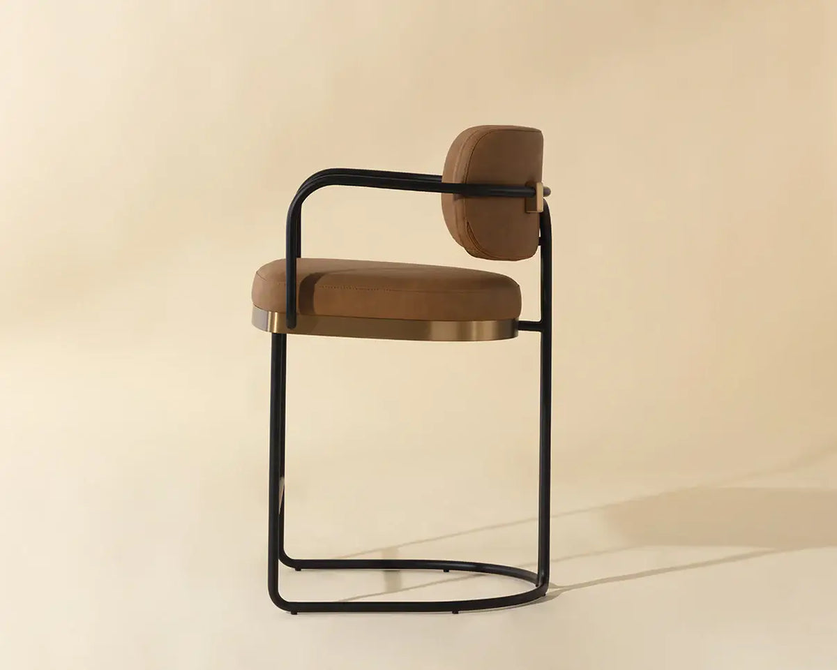 SUNPAN  JALEN COUNTER STOOL - MILLIKEN COGNAC 111700