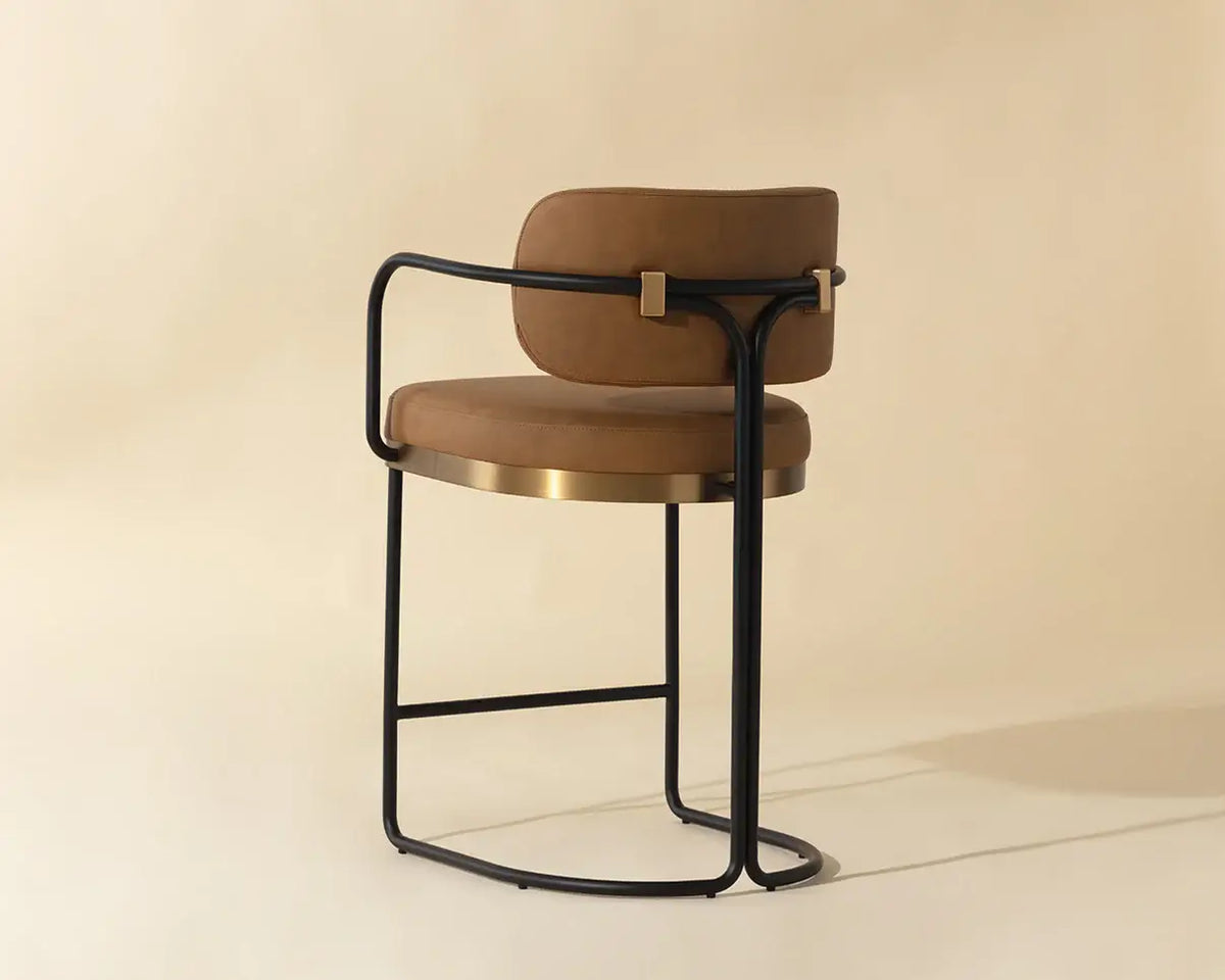 SUNPAN  JALEN COUNTER STOOL - MILLIKEN COGNAC 111700