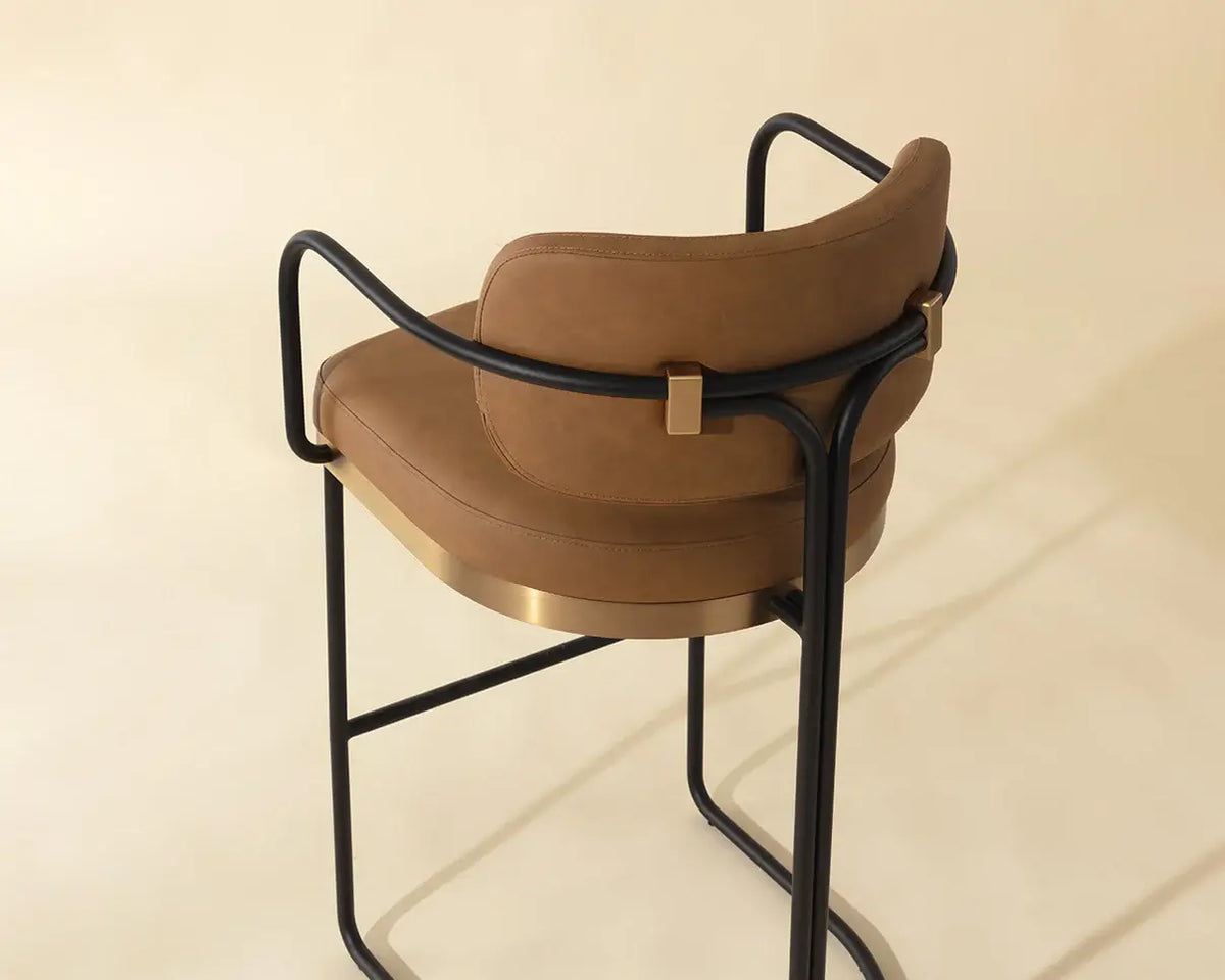 SUNPAN  JALEN COUNTER STOOL - MILLIKEN COGNAC 111700
