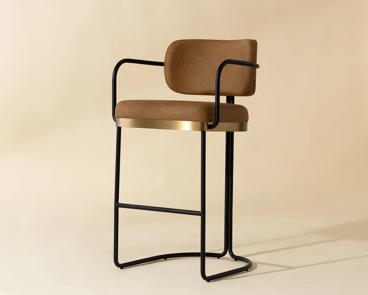 SUNPAN  JALEN BARSTOOL - MILLIKEN COGNAC  111701