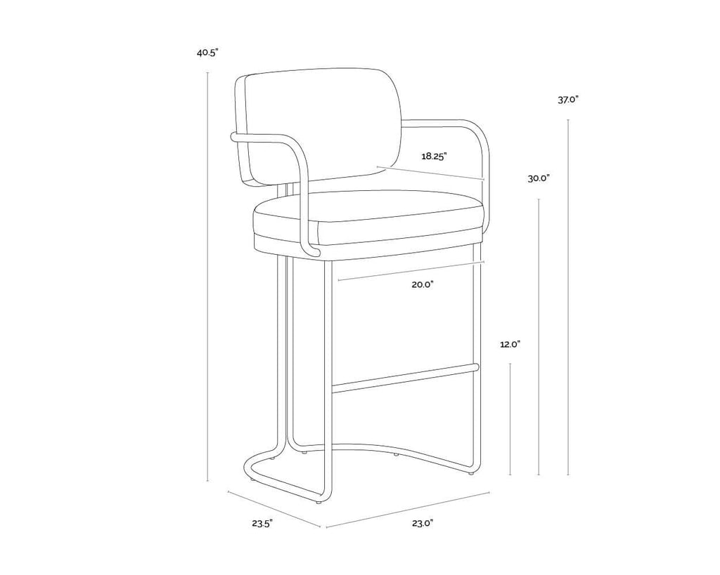SUNPAN  JALEN BARSTOOL - IVANHOE PINE 112394