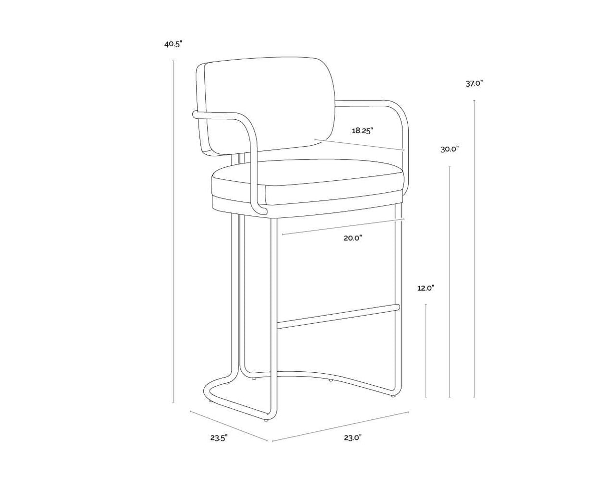 SUNPAN  JALEN BARSTOOL - IVANHOE PINE 112394