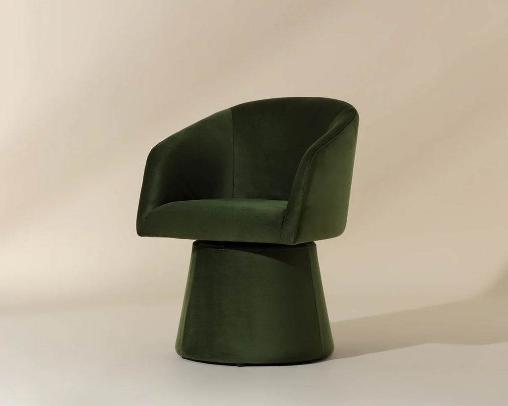 SUNPAN  ETTA SWIVEL DINING ARMCHAIR - MOSS GREEN 111767