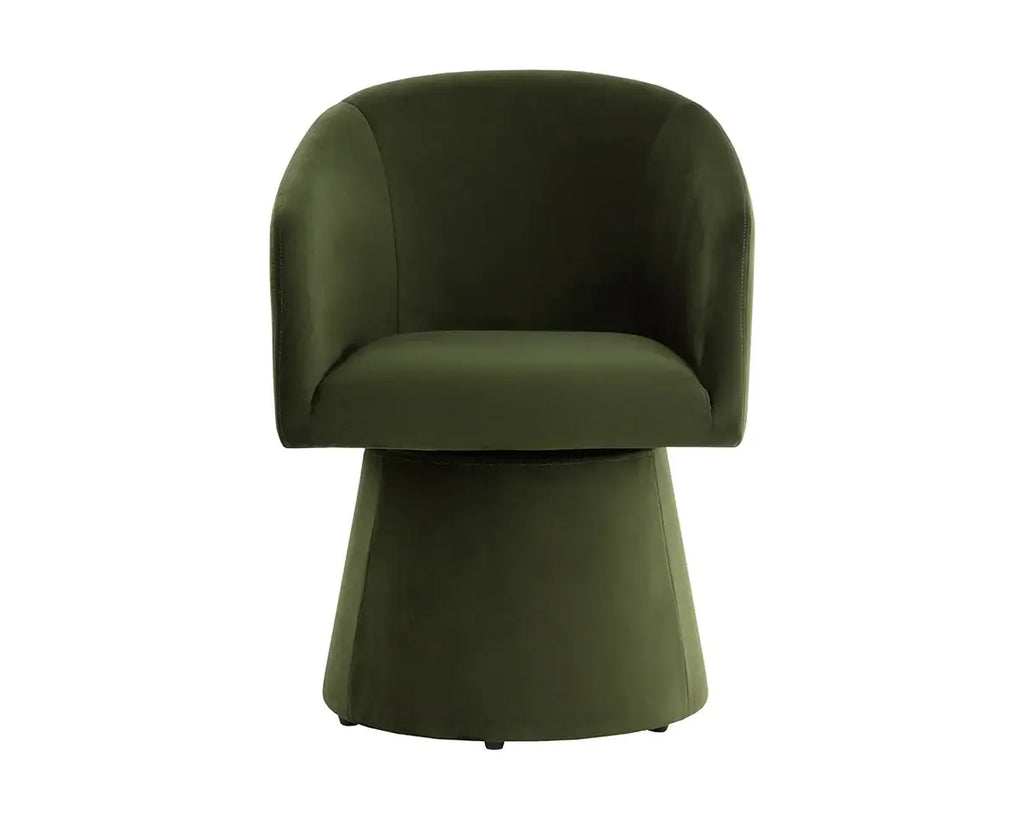 SUNPAN  ETTA SWIVEL DINING ARMCHAIR - MOSS GREEN 111767