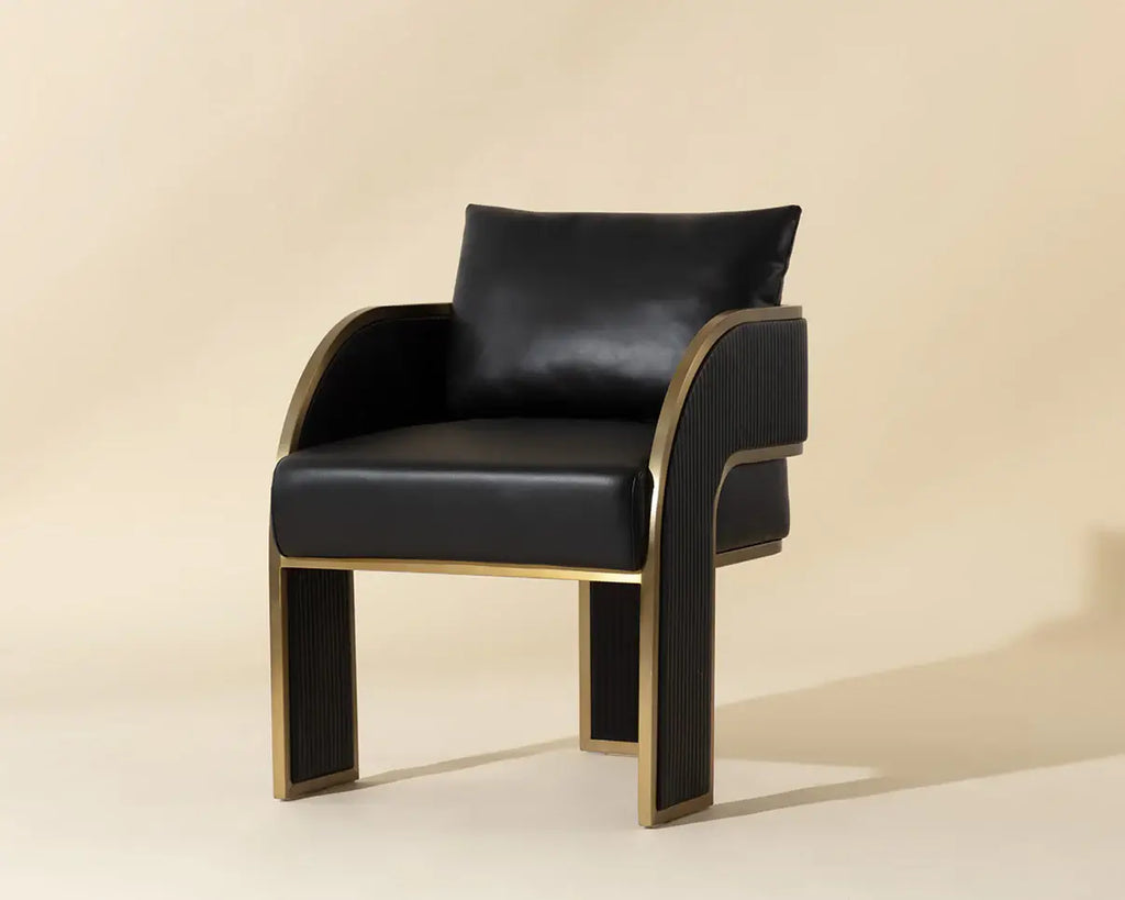 SUNPAN  BAZ DINING ARMCHAIR - NAPA BLACK 111780