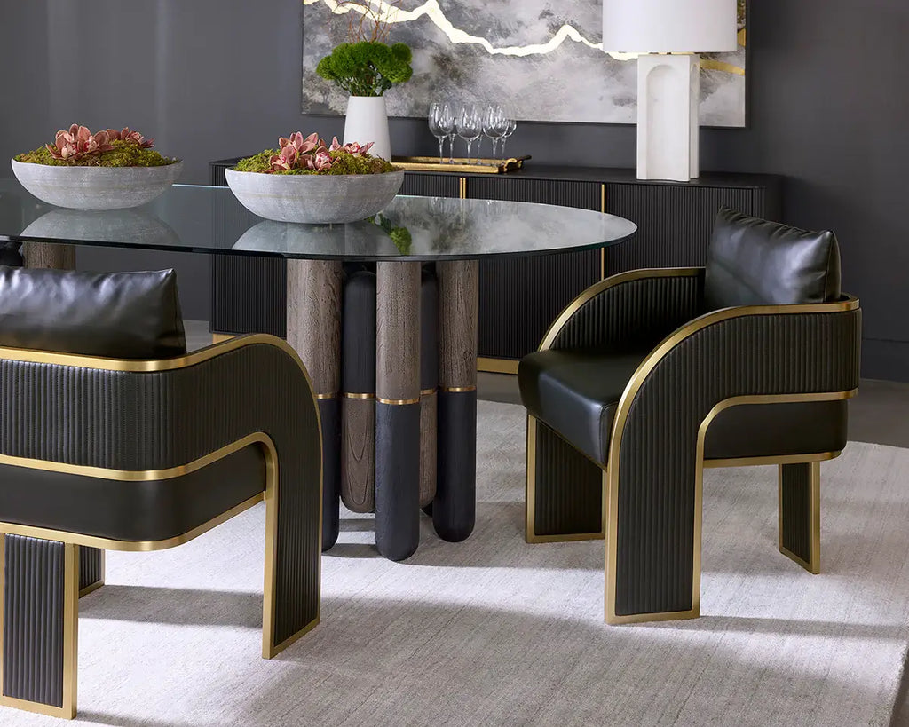 SUNPAN  BAZ DINING ARMCHAIR - NAPA BLACK 111780