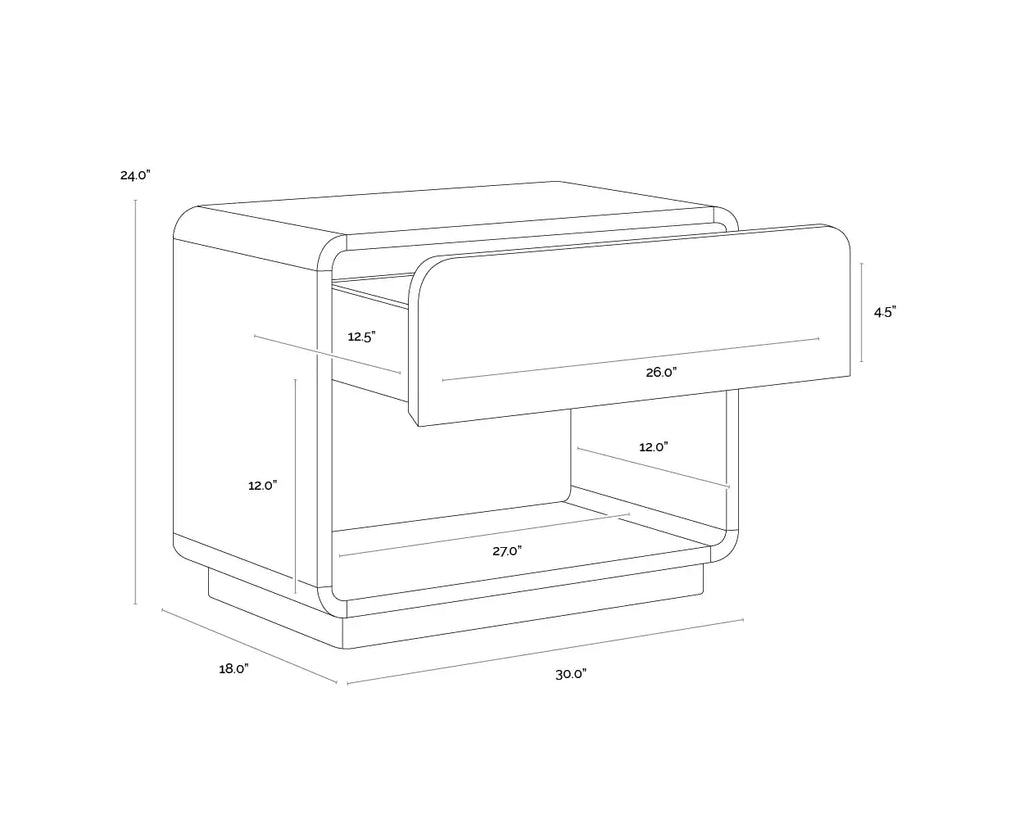 SUNPAN FAUNA NIGHTSTAND 111792