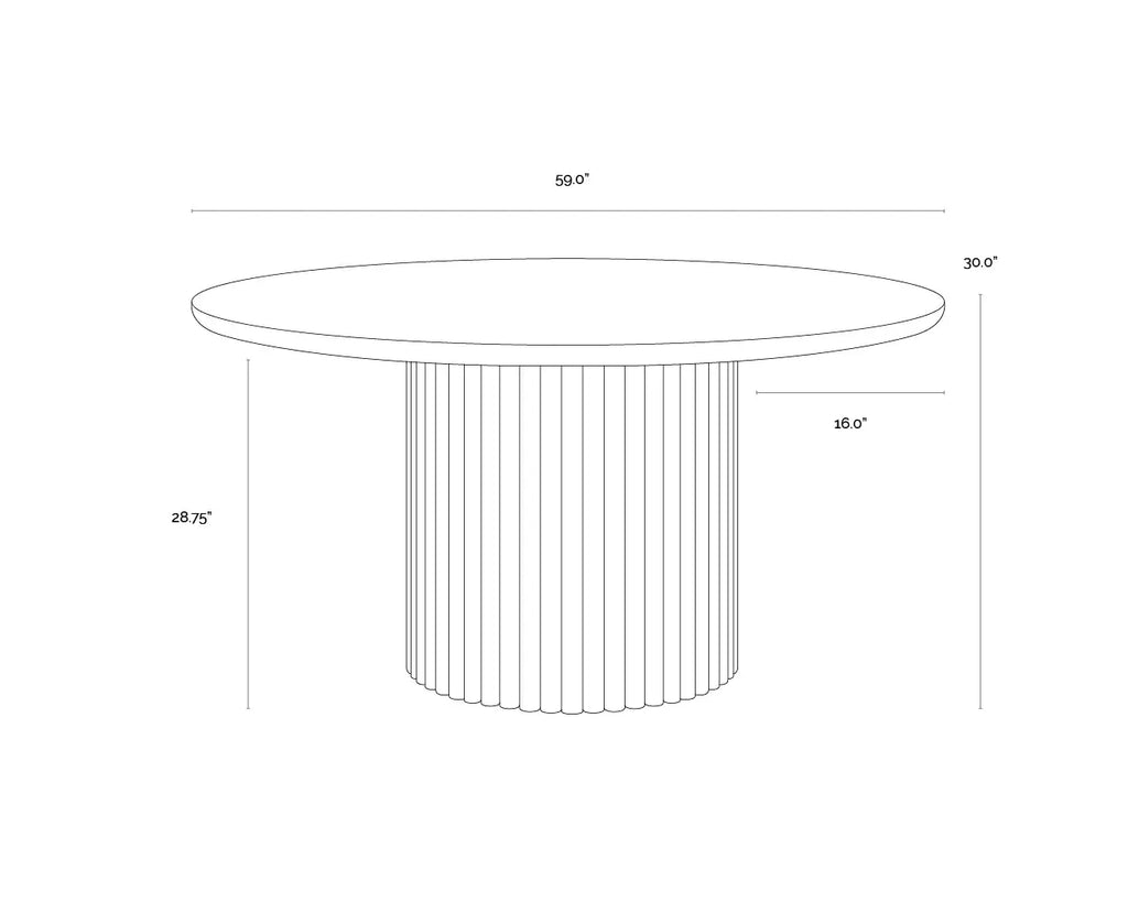 SUNPAN  BANYAN DINING TABLE - 59" 111795