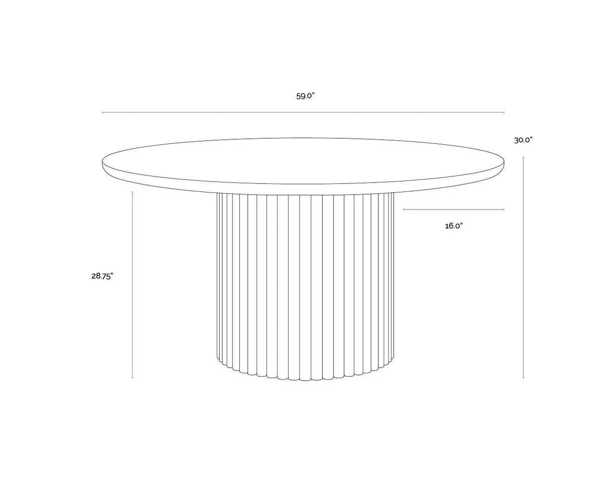 SUNPAN  BANYAN DINING TABLE - 59" 111795