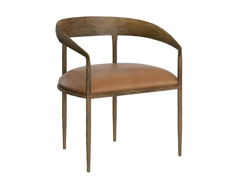SUNPAN ZANATTA DINING ARMCHAIR TAN 111797