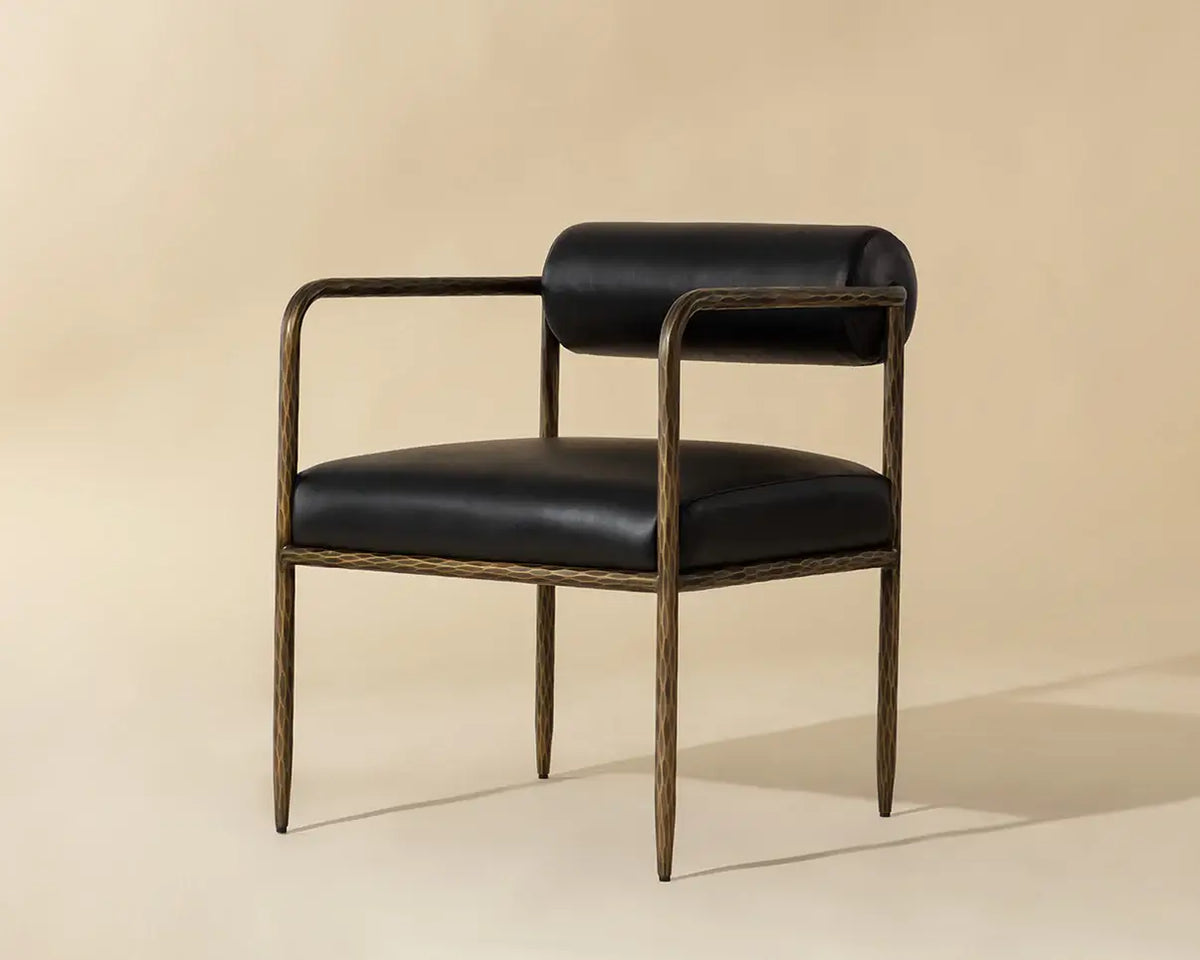 SUNPAN AJANI DINING ARMCHAIR CHARCOAL BLACK 111805