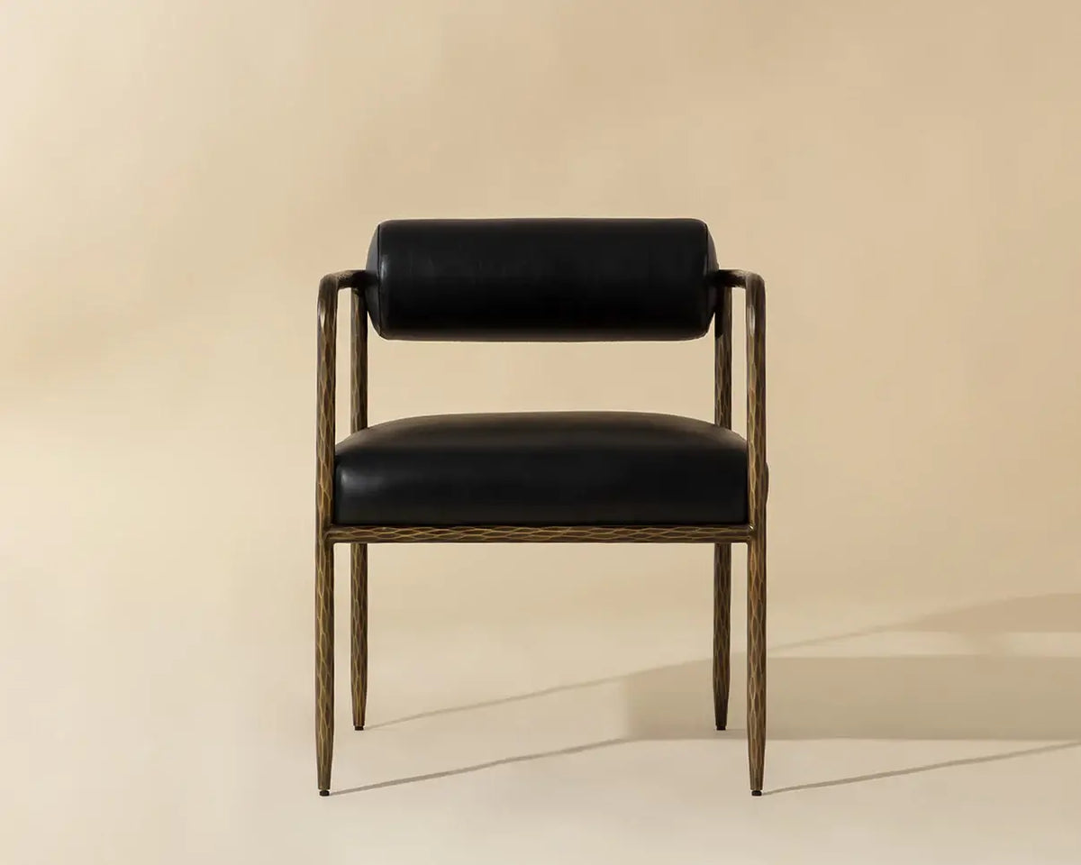 SUNPAN AJANI DINING ARMCHAIR CHARCOAL BLACK 111805