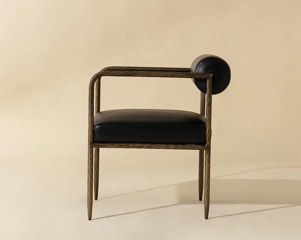 SUNPAN AJANI DINING ARMCHAIR CHARCOAL BLACK 111805