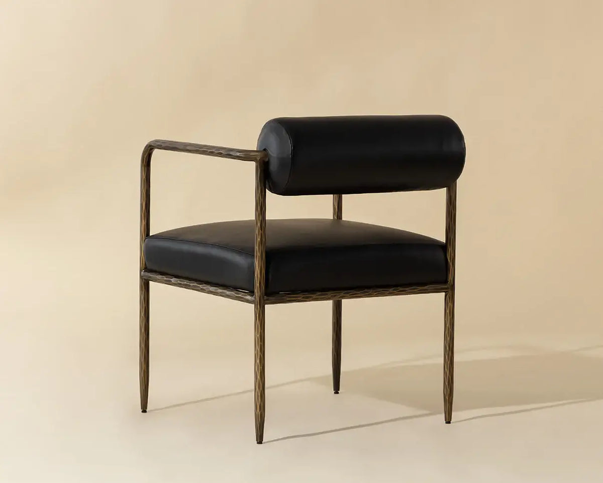 SUNPAN AJANI DINING ARMCHAIR CHARCOAL BLACK 111805
