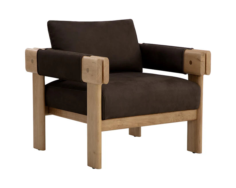SUNPAN CARMICHAEL LOUNGE CHAIR NUBUCK COCOA 111825